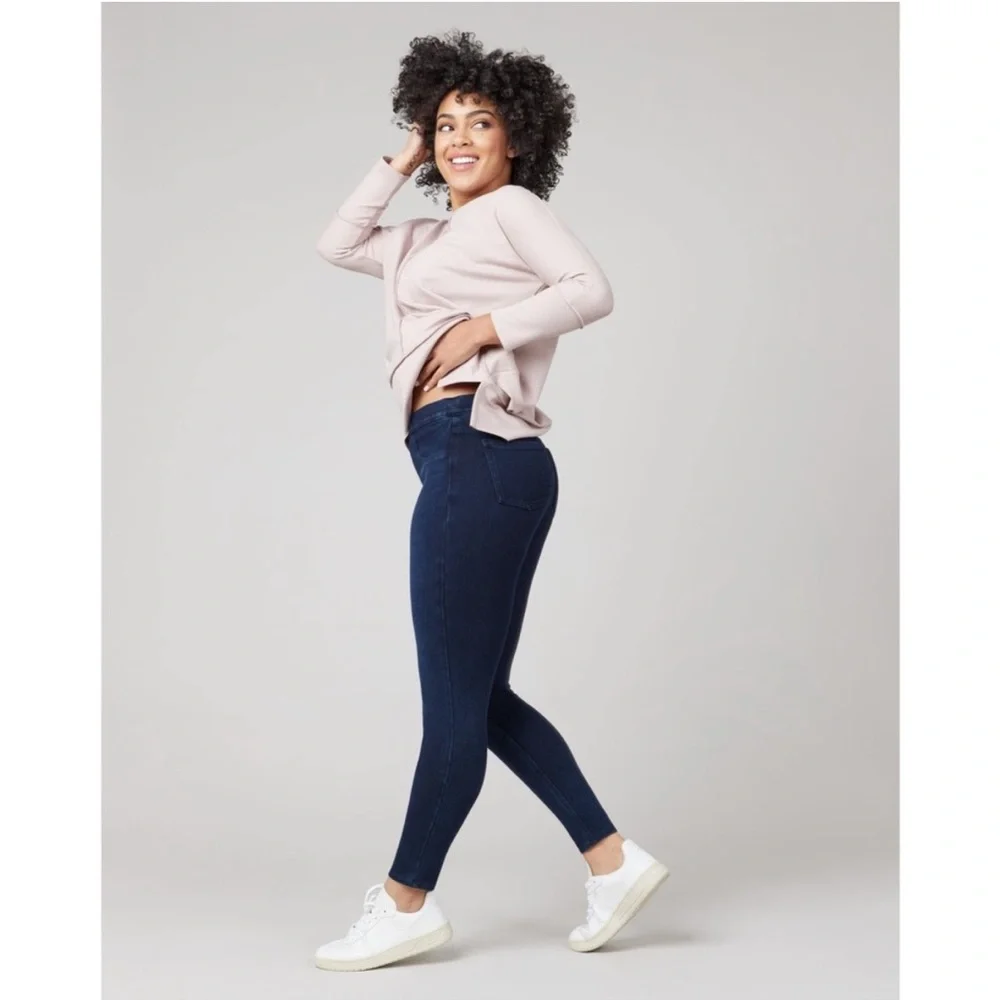 Spanx Jean-ish® Ankle Leggings Blue Denim Women's Small